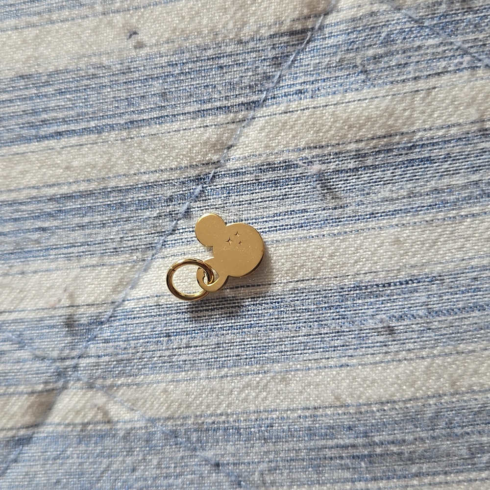 14k Gold Tiny Mickey Ears Charm